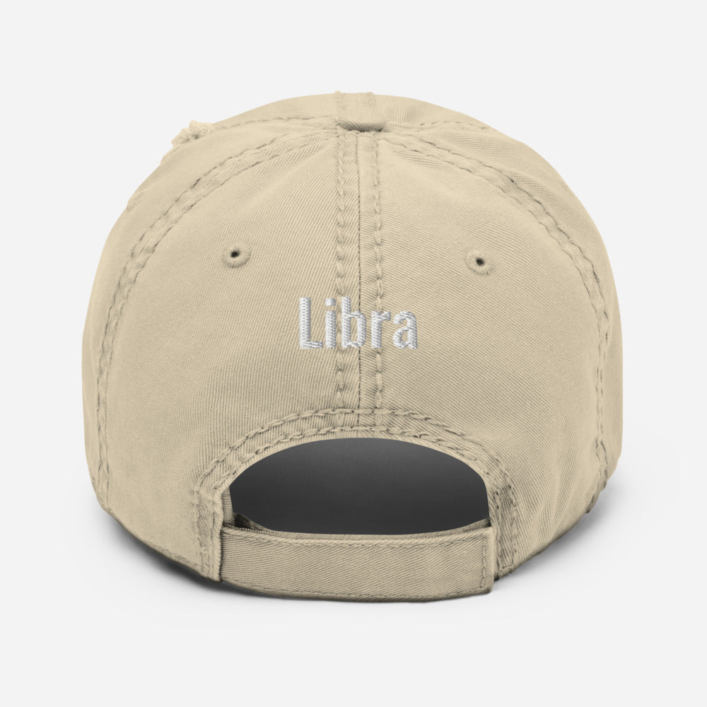 Libra Distressed Dad Hat - ShamelessAve
