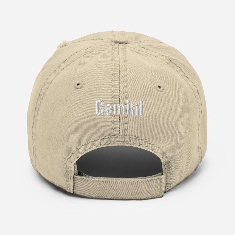 Gemini Distressed Dad Hat - ShamelessAve