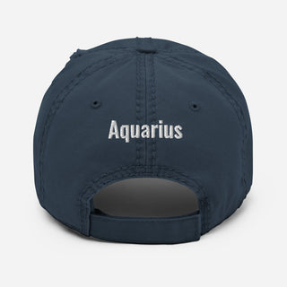 Aquarius Distressed Dad Hat - ShamelessAve